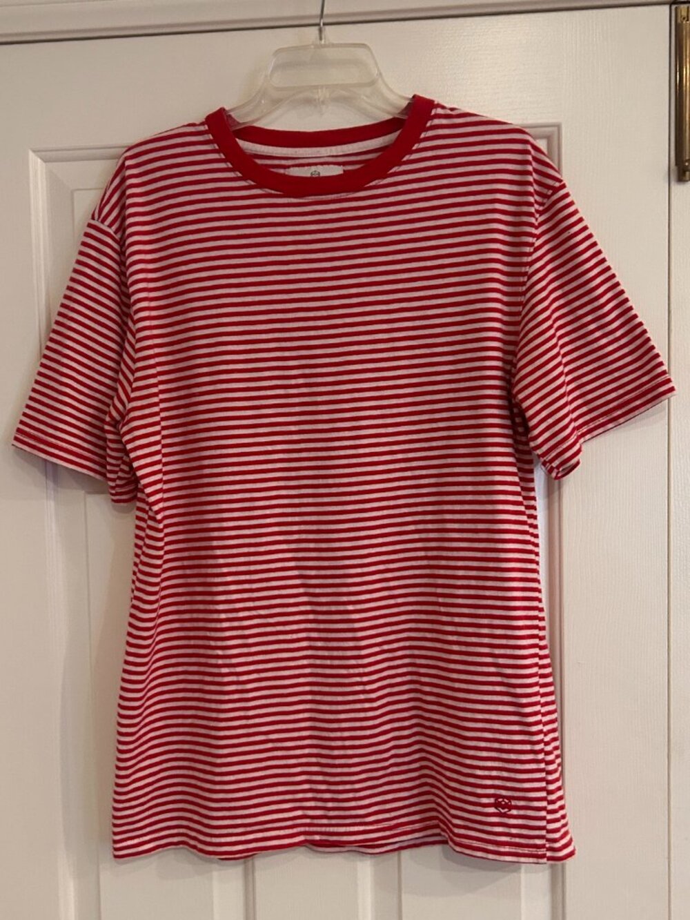 Zine T-shirt Short Sleeve Red Stripe XL
